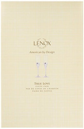 Lenox True Love Glass Flute Pair Clear, 1.25 LB