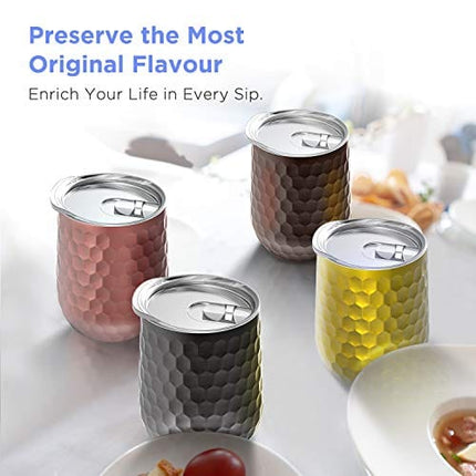 Vacuum Insulated Wine Tumbler with Sliding Lid - Stainless Steel Wine Glass Tumbler Coffee Mug 12 oz, Spill Proof, Travel Friendly for Champagne, Cocktail, Beer and More, 1 Pack