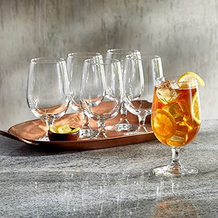 Libbey, 16-ounce, Entertaining Essentials Multi-Purpose Goblet Glasses, Set of 6, 16 oz, Clear