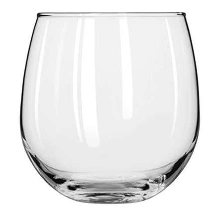 Libbey Stemless Wine Party Glasses (Set of 12), 16.75-Ounce Red Wine and 17-Ounce White Wine