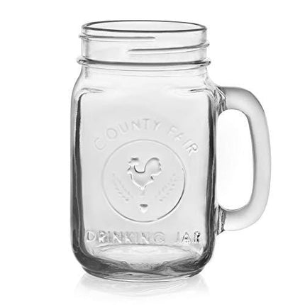 Libbey County Fair Glass Drinking Jars, Set of 12
