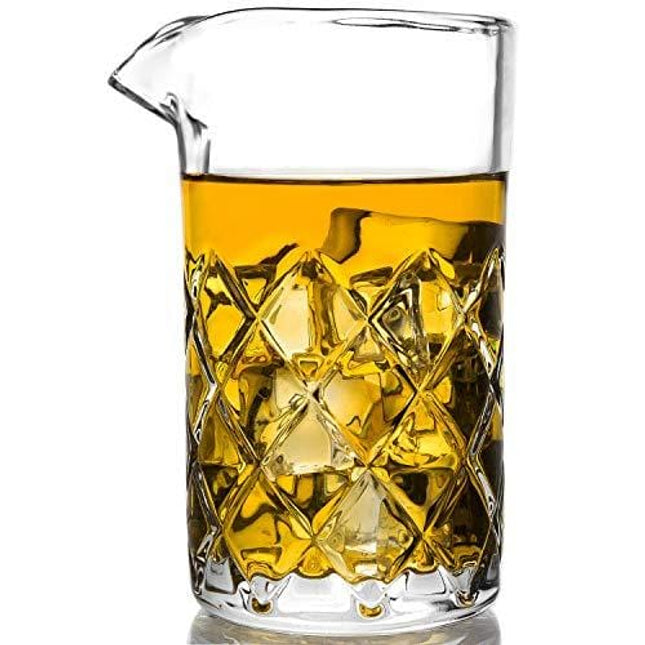 Lighten Life Cocktail Mixing Glass,20oz Mixing Glass with Thick Bottom,Premium Old Fashioned Bar Mixer Glass for Stirring Drinks,Professional Stirring Glass Cocktail beaker