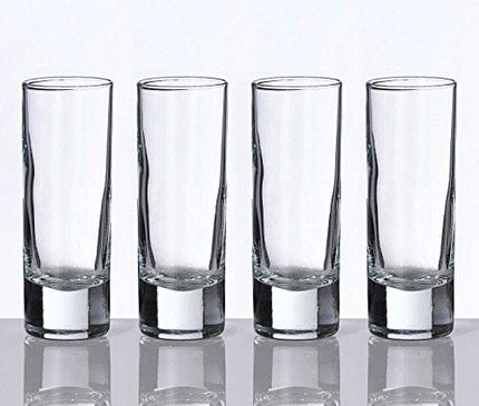 Lillian Rose Set of 4 Tall Shot Glasses, 4 Count (Pack of 1), Clear