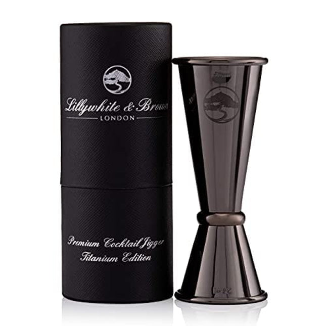 Stylish Cocktail Jigger 2oz 1oz – Japanese Jigger Bartender Kit | Stainless Steel Double Shot Measuring Jigger – Bar Accessories for Precise Liquor Measurements and Mixes (Titanium Edition)