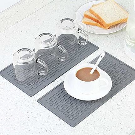 LIMNUO Silicone Dish Drying Mat Easy Clean Dishwasher,Non-Slip,Safe Heat Resistant Trivet
