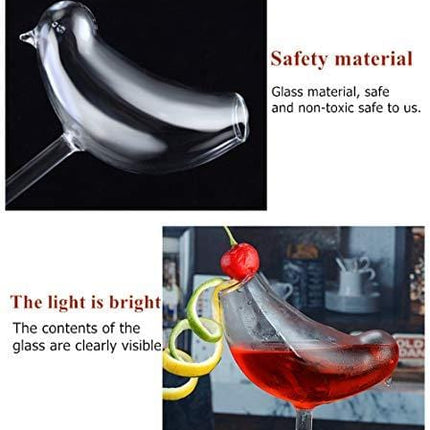 Cocktail Glass - 150ml Creative Bird Design Cocktail Glass Set of 4 Individuality Glass Goblet- GLASS0004 (4)