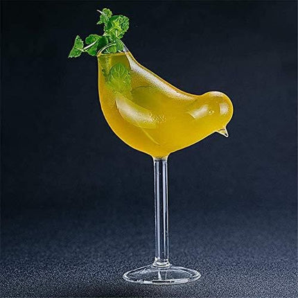 Cocktail Glass - 150ml Creative Bird Design Cocktail Glass Set of 4 Individuality Glass Goblet- GLASS0004 (4)