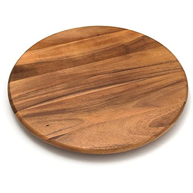 Lipper International Acacia Wood 18" Lazy Susan Kitchen Turntable
