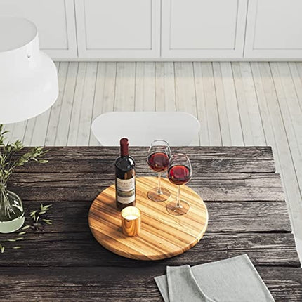 Lipper International Acacia Wood 18" Lazy Susan Kitchen Turntable