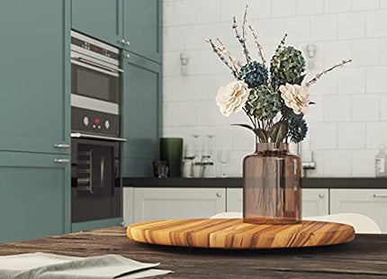Lipper International Acacia Wood 18" Lazy Susan Kitchen Turntable