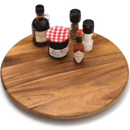 Lipper International Acacia Wood 18" Lazy Susan Kitchen Turntable