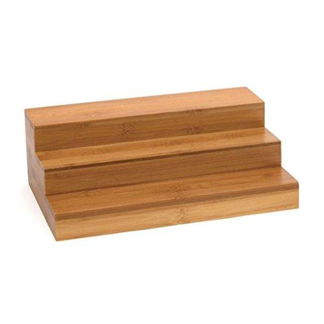 Lipper International 8807 Bamboo Wood Expandable 3-Tier Step Shelf Kitchen Organizer, 12" x 7-7/8" x 4-1/4"