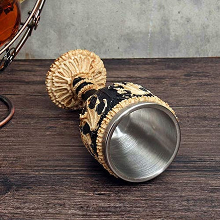 Medieval GOT Dragon Chalice Goblet Dungeons & Dragons Game Gift Ideas of Thrones Merchandise Drinking Cup Vessel with Wine Drip Ring