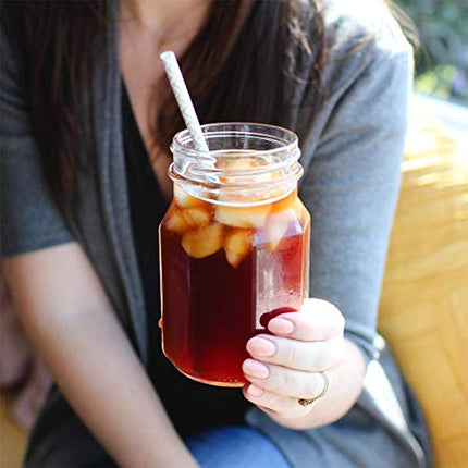 Lunchskins 50-Pack Chevron Blue Long-Lasting Biodegradable Paper Straws – Odor + Taste-Free - Eco- Friendly Straws for water, Juice, Soda, Cocktails, Shakes, Smoothies and more