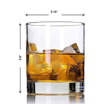 Whiskey Glasses,Set of 2,11 oz,Premium Scotch Glasses,Bourbon Glasses for Cocktails,Rock Style Old Fashioned Drinking Glassware,Perfect for Father's Day Gifts,Party,Bars, Restaurants and Home