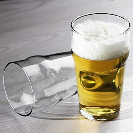 Pint Glasses,20 OZ British Beer Glass,Classics Craft Beer Glass,Prime Beer Drinking Glasses Tumbler Set of 2, Pub Beer Glasses,Unique Beer Drinking Glasses Easy Stacking in The Cupboard