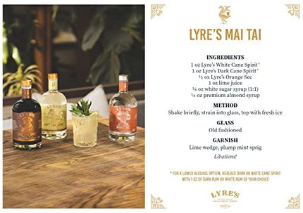 Lyre's Mai Tai Non-Alcoholic Set (Pack of 3) | Orange Sec (Triple Sec Style), White Cane (White Rum Style) & Dark Cane (Dark Rum Style) | Award Winning | 23.7 Fl Oz