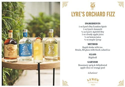 Lyre's Orchard Fizz Non-Alcoholic Set (Pack of 3) | Dry London (Gin Style), Amaretti (Amaretto Style) & Aperitif Dry (Dry Vermouth Style) | Award Winning | 23.7 Fl Oz