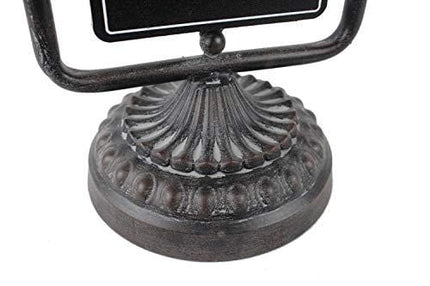 Rustic Farmhouse Tabletop Chalkboard Sign,Metal Frame Decorative Chalkboard on Stand - Black 16" H