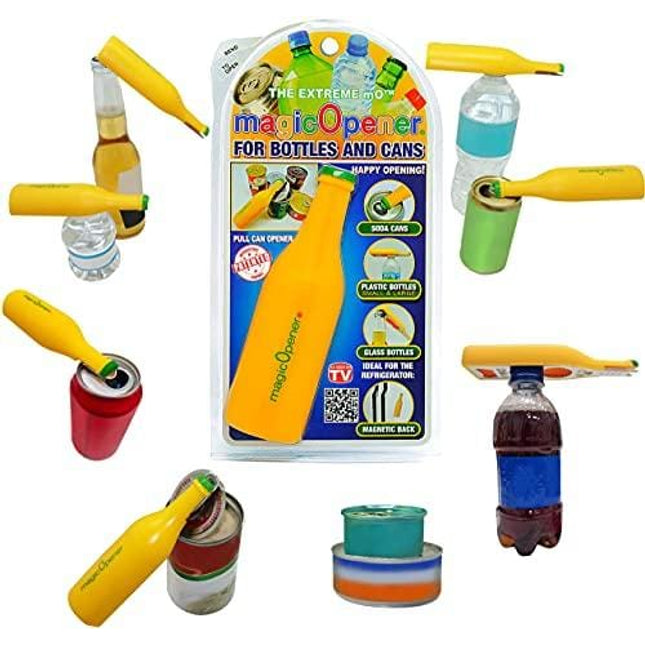 Open Soda & Water Plastic Caps EZ | Bottle Opener | Soup Pull Tab | Arthritis Helpers | Elderly | mO EXTREME | Fridge Magnetic | Ergonomic | Weak Hands Help | Bottle Opener Gift | Magnets-Twist off ez