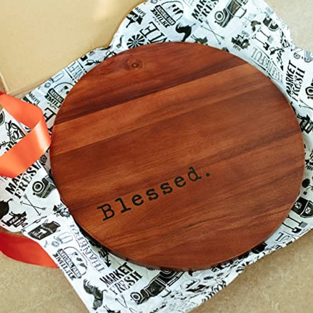 Makuzo Lazy Susan for table - Large Lazy Susan - Kitchen Turntable - Large Lazy Susan - Wooden Lazy Susan - Lazy Susan for Dining Table - Tabletop Lazy Susan Turntable