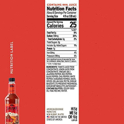 Master of Mixes 5 Pepper Extra Spicy Bloody Mary Drink Mix, Ready to Use, 1 Liter Bottle (33.8 Fl Oz), Pack of 6
