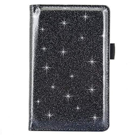 Menesia Glitter Server Book Organizer for Waitress,Black Waiter Serving Book,Waitstaff Server Order Pads,Guest Checks Books Holder for Restaurant Fit Server Apron