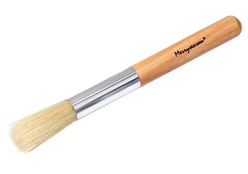 Coffee Grinder Brush Espresso Supply Maker Cleaning Brush, Wood Handle & Natural Bristles Dusting Brush Espresso Accessories for Home Kitchen Barista Tool