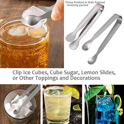 2 Sets Bar Glass Rimmers Salters and Ice Cube Clips for Margarita Cocktail Bartender Tool Party