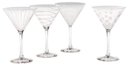 Mikasa Cheers Martini Glass, 10-Ounce, Set of 4, 4 PC, multi/none