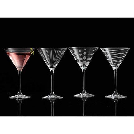Mikasa Cheers Martini Glass, 10-Ounce, Set of 4, 4 PC, multi/none