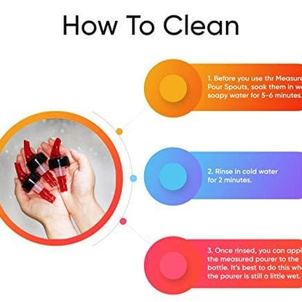 Miranor 12 Pack, 1 Oz Measured Bottle Pourers - Perfect Bottle Spouts for Alcohol, Liquor, Wine, Vodka, Whiskey, and Shot