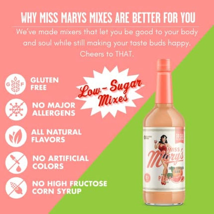 Miss Mary's Lite Paloma Mix, Keto Friendly, Low Sugar Drink Mixer, All Natural Ingredients, Low Calorie, Low Carb, 1 Pack