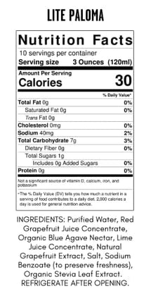 Miss Mary's Lite Paloma Mix, Keto Friendly, Low Sugar Drink Mixer, All Natural Ingredients, Low Calorie, Low Carb, 1 Pack