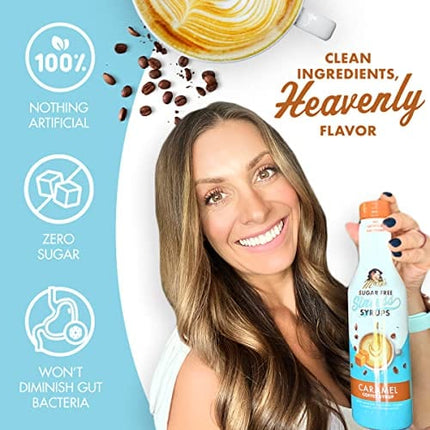 Miss Mary’s Caramel Sinless Syrup- Sugar Free Coffee Syrup, No Sugar, Keto Friendly, Plant Based, Natural Ingredients, No Artificial Sweeteners