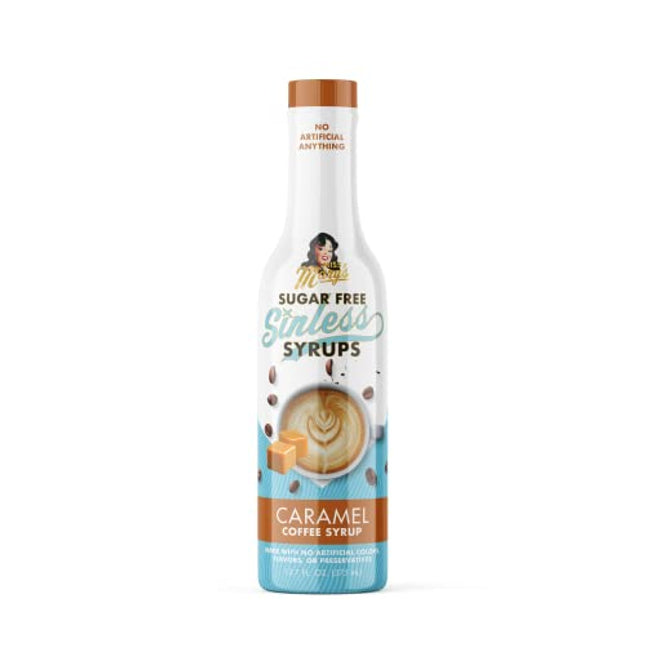 Miss Mary’s Caramel Sinless Syrup- Sugar Free Coffee Syrup, No Sugar, Keto Friendly, Plant Based, Natural Ingredients, No Artificial Sweeteners