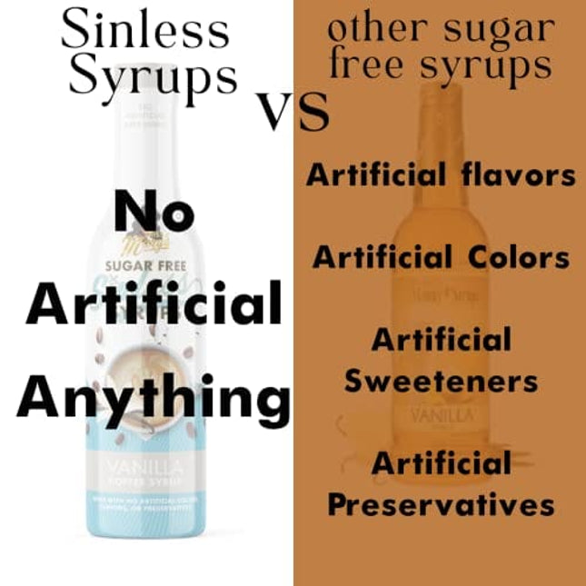 Sugar Free Mocha Sinless Syrup - Sugar Free Coffee Syrup, Hot or Iced Coffee, No Sugar, Keto Friendly, Plant Based, Natural & Organic Ingredients, No Artificial Sweetener, Mocha, 1 Pack