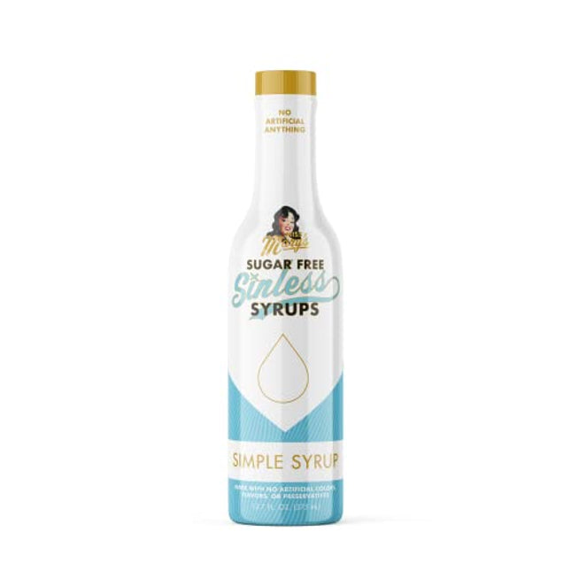 Sugar Free Sinless Simple Syrup - No Artificial Ingredients, Keto Friendly, Plant Based/Vegan, Diabetic Friendly, Gluten-free, Flavoring for Coffee, Tea, Cocktails, Baking, Sauces, 1 Pack