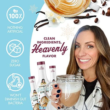 Sugar Free Spiced Vanilla Sinless Syrup - Sugar Free, No Artificial Anything, Natural & Organic Ingredients, Coffee Tea Cocoa Dessert, Keto Friendly, Holiday Flavor, Spiced Vanilla, 1 Pack