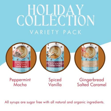 Sugar Free Spiced Vanilla Sinless Syrup - Sugar Free, No Artificial Anything, Natural & Organic Ingredients, Coffee Tea Cocoa Dessert, Keto Friendly, Holiday Flavor, Spiced Vanilla, 1 Pack