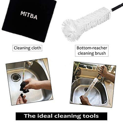 Hydrometer & Testing Jar Kit by MiTBA Test the ABV, Brix & Gravity of your Wine, Beer, Mead & Kombucha accurately! Triple Scale Hydrometer + 250ml Plastic Graduated Cylinder + cleaning brush & cloth