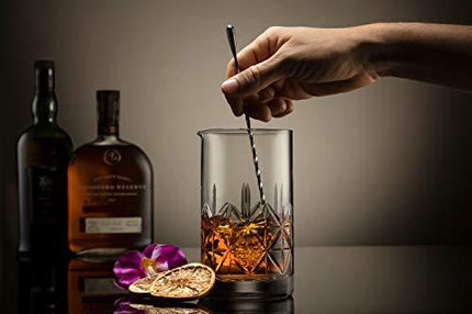 Crystal Cocktail Mixing Glass bartender Beaker // 24oz Cocktail Stirring Glass with Thick Weighted Bottom // Professional Bar Beaker Mixing Glass for an Awesome Mixing Experience