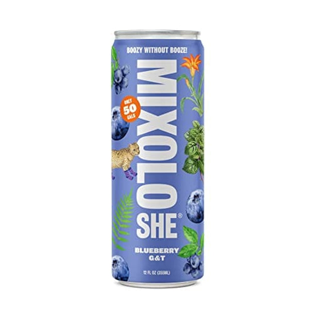 MIXOLOSHE | Blueberry G&T 12-Pack | Non-Alcoholic Cocktail | Award Winning | Low Calorie Drink
