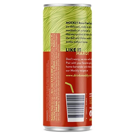 Mockly Eye Opener Booze-Free Cocktail | Ready To Drink Non-Alcoholic Cocktail | Mocktail Drink Mixer | Tangerine Peach Lemon Basil Lemongrass | Zero Proof | 4-Pack