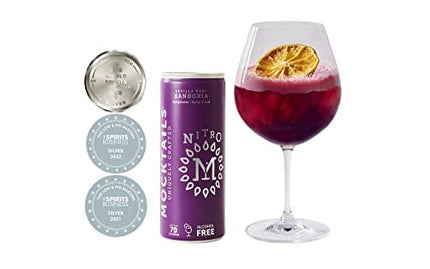 Mocktails Alcohol Free Nitro Variety 12 Pack | Mixed Case of Espresso Martini, Sangria, Moscow Mule, Cosmopolitan, Margarita | Nitrogen Charged | Premium Zero Proof Craft Cocktail | 200ml/6.8oz Cans