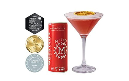 Mocktails Alcohol Free Nitro Variety 12 Pack | Mixed Case of Espresso Martini, Sangria, Moscow Mule, Cosmopolitan, Margarita | Nitrogen Charged | Premium Zero Proof Craft Cocktail | 200ml/6.8oz Cans