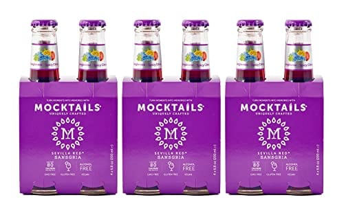 Mocktails Uniquely Crafted Alcohol Free Sevilla Red Sansgria | Non-Alcoholic, Low Calorie, Vegan, Alcohol Alternative Drink | 6.8 Fluid Ounce Pack of 12