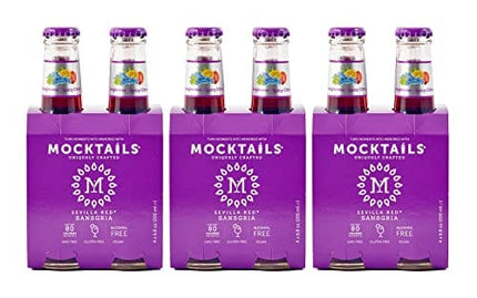 Mocktails Uniquely Crafted Alcohol Free Sevilla Red Sansgria | Non-Alcoholic, Low Calorie, Vegan, Alcohol Alternative Drink | 6.8 Fluid Ounce Pack of 12