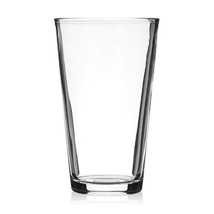 Modvera Drinkware Beer Pint Glass 16 Ounce | Versatile Cocktail Shaker Beer Glass | Perfect for the Pub, Home Bar, or Everyday Use | Ultra Clear Strong Rim Tempered Mixing Beer Glass | Set of 6