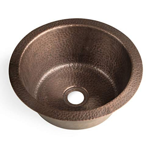 Monarch Abode 17096 Pure Copper Hand Hammered Essex Dual Mount Sink (12 inches)